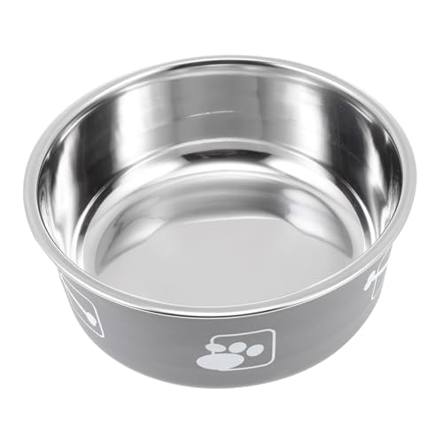 VANZACK Rutschfester Futternapf erhöht Schüsseln erzogen Ergonomisch Fütterung pet Supplies pet Bowl Futternapf für Katzen Futterautomat für Haustiere pp Edelstahlschüssel Silikon Grey von VANZACK