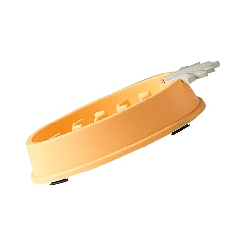 VANZACK Slow-Food-Bowl Hunde Langsam Schüssel Ananas Für Welpengerichte Haustier Fütterung Geformt Essen Katze Hund Fressnapf Futternapf Pet Feeder Tierfutterschalen Gelb Pp von VANZACK