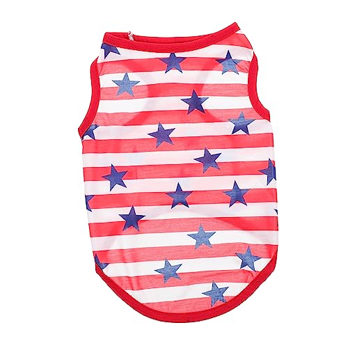 VANZACK Sommerliche Haustierbekleidung für Gestreiftes Atmungsaktives T Shirt für Kleine und Mittelgroße für Partys Bequem Heiße VANZACK Sommerliche Haustierbekleidung für Gestreiftes Atmungsaktives T Shirt für Kleine und Mittelgroße für Partys Bequem Heiße von VANZACK
