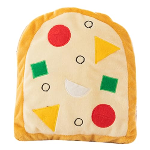 VANZACK Sound Toy Pizza Kauspielzeug Für Hunde Kleines Hundespielzeug Kaut Texturiert Zur Bereicherung Von Welpen Klein Zahnen Kauen Für Welpen Welpenspielzeug Plüsch von VANZACK