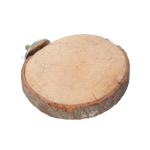 VANZACK Umweltfreundliche Vogelsprungplattform Holzstationsbrett Für Papageien Mit Sitzstangen Aus Zweigen Sicheres Spielzeug Für Kleintiere von VANZACK