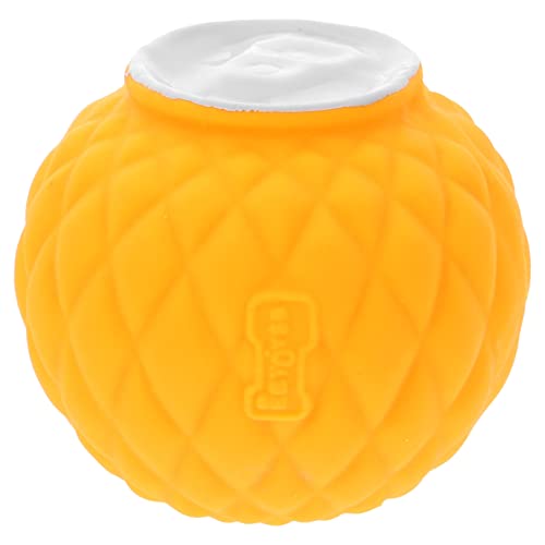 VANZACK Süßer Ananas Spielzeugball quietschend Haustier Plüsch Kauer Bälle für Hunde Interactive Dog Toys interaktiver hundeball hundspielzeug Hundespielzeug Hundekauball Emulsion Yellow von VANZACK