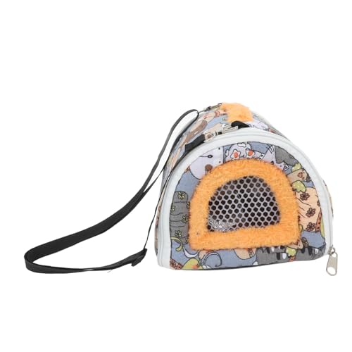 VANZACK Tragbare Hamster Tragetasche mit Mesh Design für Atmung und Sicht Schultergurt für Ausflüge Reisen Wandern Shopping Geeignet für Kleine Haustiere Wie Hamster Meerschweinchen von VANZACK