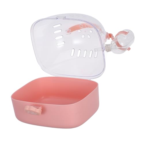 VANZACK Tragbarer Hamsterkäfig Belüftungslöchern und Wasserflasche Multifunktionaler Kleintier Transportkäfig für Hamster Rennmäuse Igel und Kaninchen Leicht und Kompakt für Outdoor von VANZACK