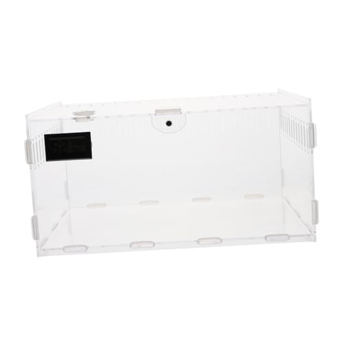 VANZACK Transparente Reptilienbox für Schlangen und Geckos Multifunktionale Fütterungs und Aufzuchtbox mit Thermometer für Optimale Tierhaltung VANZACK Transparente Reptilienbox für Schlangen und Geckos Multifunktionale Fütterungs und Aufzuchtbox mit Thermometer für Optimale Tierhaltung von VANZACK