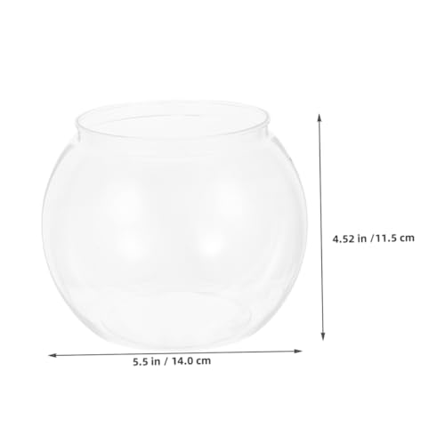 VANZACK Transparente Runde Fischschale aus Bruchsicherem Kunststoff Aquarium für Goldfische und Kleine Schildkröten Vielseitiger Hydroponik Pflanzschale und Terrarium Dekorativer VANZACK Transparente Runde Fischschale aus Bruchsicherem Kunststoff Aquarium für Goldfische und Kleine Schildkröten Vielseitiger Hydroponik Pflanzschale und Terrarium Dekorativer von VANZACK