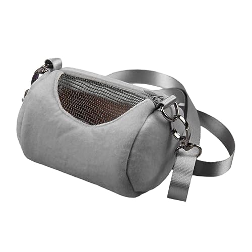 VANZACK Transportbox Für Hamster Träger Hund Reisetasche Hundetaschen Hamsterkäfig Hamster Rucksack Haustiertasche Mit Loch Ratte Hundekotbeutel Frettchen Gießen Welpe Wurf Grey von VANZACK