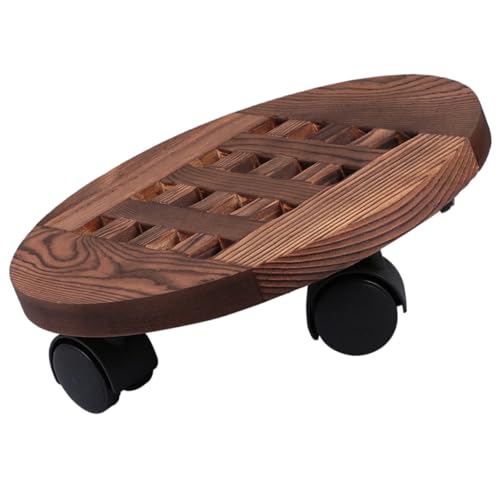 VANZACK Blumentopfständer mit Rädern Rund 360° Drehbar für und Außenbereich Pflanzenroller von VANZACK