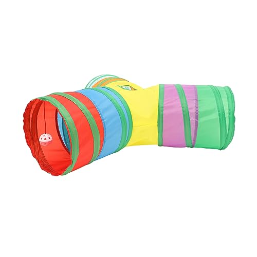 VANZACK Verschleißfester Katzenspieltunnel Gehäuse Katzenspielzeug drinnen Labyrinth Katzenrohr Interactive cat Toy Faltbarer katzentunnel Polyester -Katzen -Tunnel Haushaltskatzentunnel von VANZACK