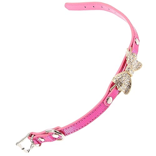 VANZACK Verstellbares Hundehalsband Mit Strass Und Schleife Für Kleine Hunde Komfortables Welpenhalsband Für Kleine Mädchen Und Welpen VANZACK Verstellbares Hundehalsband Mit Strass Und Schleife Für Kleine Hunde Komfortables Welpenhalsband Für Kleine Mädchen Und Welpen von VANZACK