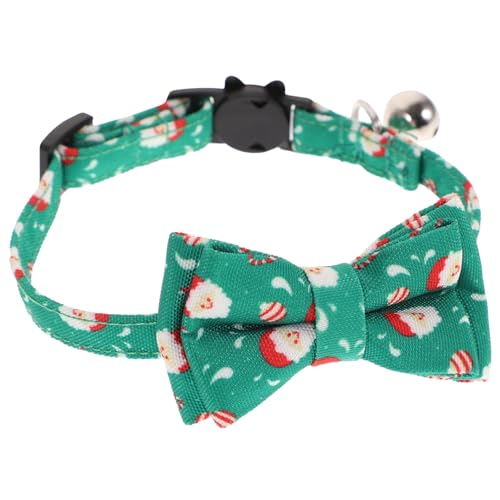 VANZACK Verstellbares Katzenhalsband aus Atmungsaktivem mit Glocke und Schleife Sicherer Sicherheitsverschluss Komfortabel für Haustiere für Weihnachten Geburtstags und Feiertagsfeiern von VANZACK