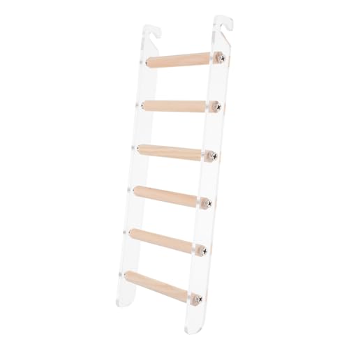 VANZACK Vogel Kletterleiter Stufig Hängespielzeug für Käfige Platzsparend Multifunktional für Hamster Wellensittiche Papageien Holzleiter für Kleine Haustiere VANZACK Vogel Kletterleiter Stufig Hängespielzeug für Käfige Platzsparend Multifunktional für Hamster Wellensittiche Papageien Holzleiter für Kleine Haustiere von VANZACK