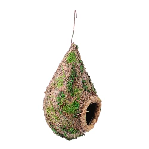 VANZACK Vogelnest-Simulation aus Stroh Gewebte Ornament kreatives Vogelnest vogelhaus Bird House Bird cage vogelkäfig Birdcage Vogelhäuschen aus Stroh dekoratives Haustiernest Gras Green VANZACK Vogelnest-Simulation aus Stroh Gewebte Ornament kreatives Vogelnest vogelhaus Bird House Bird cage vogelkäfig Birdcage Vogelhäuschen aus Stroh dekoratives Haustiernest Gras Green von VANZACK