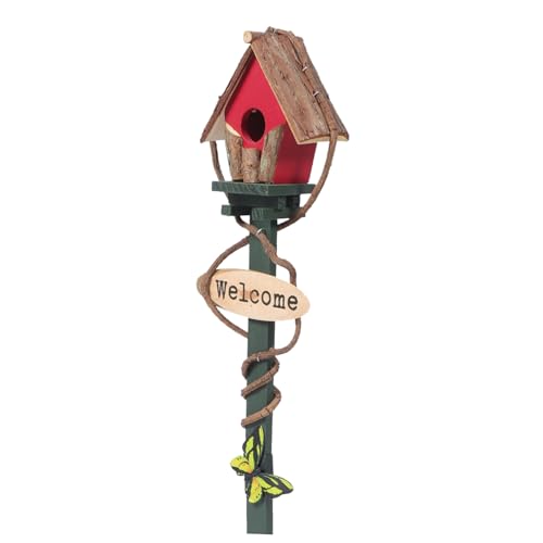 VANZACK Vogelnest Vogelhäuschen Für Draußen Gartendekor Vogelhaus Rasendekoration Gartenverzierung Dekoratives Nest Vogelhäuschen Für Den Garten Vogelschlafnest Vogelbrutnest Hölzern von VANZACK