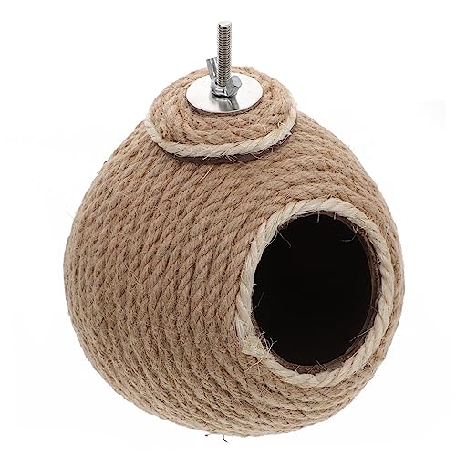VANZACK Warm Parrot Nest Kokosnussschale Delikates Vogelhaus Für Vögel Und Papageien Robust Und Praktisch Für Zucht Wohlbefinden Ihrer Haustiere von VANZACK