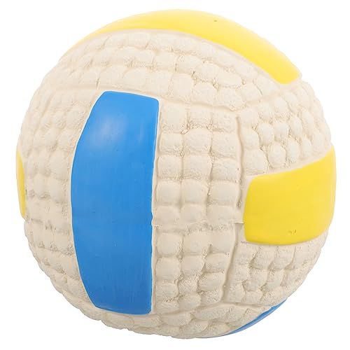 VANZACK Volleyball Quietschender Gummiball für Welpen und Interaktives Kauspielzeug zur Zahnpflege für Kleine bis Große Langlebig und Unterhaltsam von VANZACK