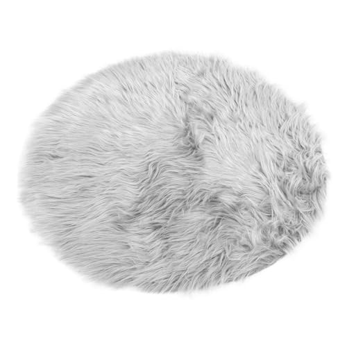 VANZACK 60cm Haustier Kissen Plüsch Hund Isomatte Warme Runde Matte Für Indoor Grau von VANZACK