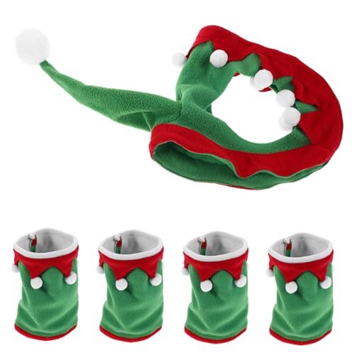 VANZACK Weihnachts Pferdebeinwickel Dekoration Weihnachtszubehör Pferdebeinschutzstiefel Pferdehut Zubehör Pferdestützstiefel Weihnachtspferdekostüm Pferdekostüm Für Erwachsene von VANZACK