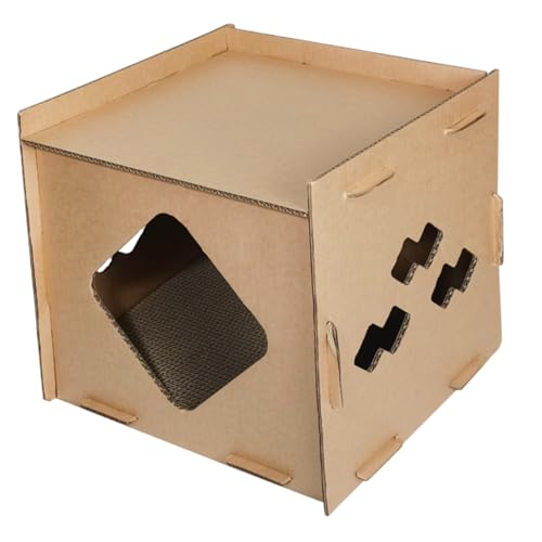 VANZACK Katzenhaus Aus Karton Kratzbaum Stabiler Karton Für Katzen Zum Kratzen Bett VANZACK Katzenhaus Aus Karton Kratzbaum Stabiler Karton Für Katzen Zum Kratzen Bett von VANZACK