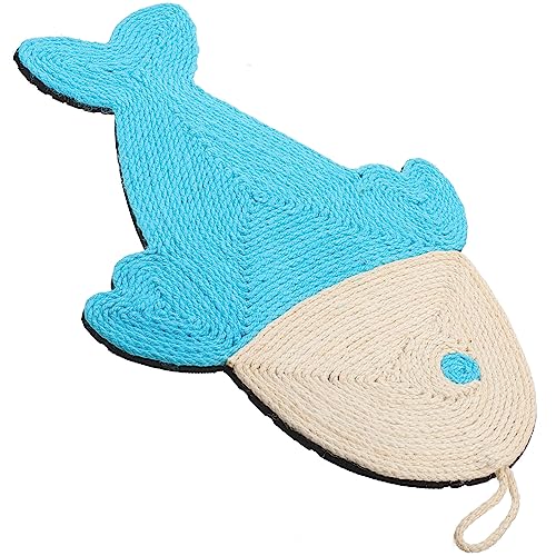 VANZACK Whale Cat Kratzmatte Haustier Spielzeug Kratzmatte für Katze sisal kratzbrett Katze kratzmatte Spielzeuge Katzenkratzer rutschfeste Katzenunterlage vertikal Schleifpad Pille von VANZACK