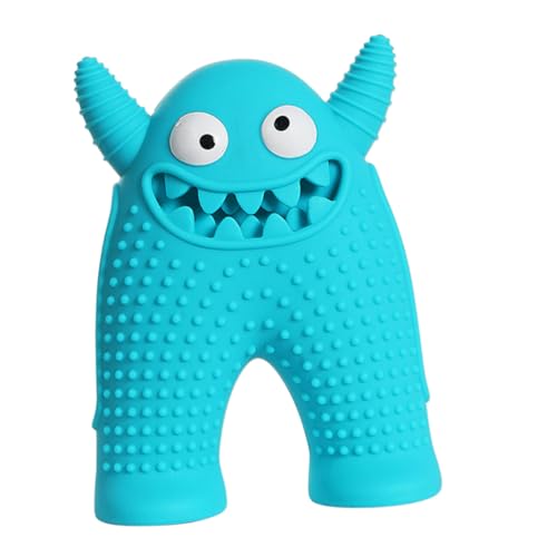 VANZACK Zahnreinigungsspielzeug hundewelpen Puppy Toys Dog chew Toy Dog Teeth Cleaning Dog Toy Hündchen klein Kauer für Welpen lustiges Kauspielzeug Kieselgel Sky-Blue von VANZACK