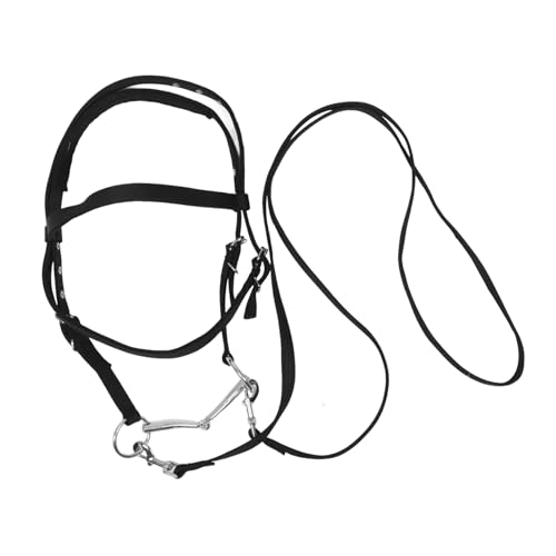 VANZACK Zaumzeugseil Pferdehalfter Rinderseilhalfter Strickhalfter Pferdestallbedarf Englische Zäume Für Pferde Halfter Für Pferde Pferdeseil Halfterpferd Nylon Black von VANZACK