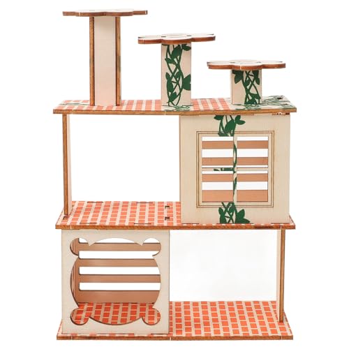 VANZACK Hamsterhaus Mit Holzversteck Und Klettergerüst Für Zwerghamster Meerschweinchen Und Kleine Nagetiere Gemütlicher Rückzugsort Fenster Und Tür Für Spiel Und Erholung VANZACK Hamsterhaus Mit Holzversteck Und Klettergerüst Für Zwerghamster Meerschweinchen Und Kleine Nagetiere Gemütlicher Rückzugsort Fenster Und Tür Für Spiel Und Erholung von VANZACK