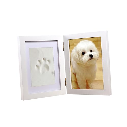 VANZACK Haustier-Andenken-Fotorahmen Tier-Pfotenabdruck-Rahmen bilderrahmen Gedenkgeschenke für Haustiere der Hund Stempelkissen Ornamente Souvenir von VANZACK