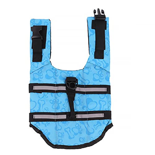 VANZACK für Haustiere Welpenweste Hund Brust Trainer Ausbildung Stichworte Haustierrettungsweste Strand-Haustier-Schwimmweste Welpen-Schwimmweste-Badeanzug Cryptorib Blue von VANZACK