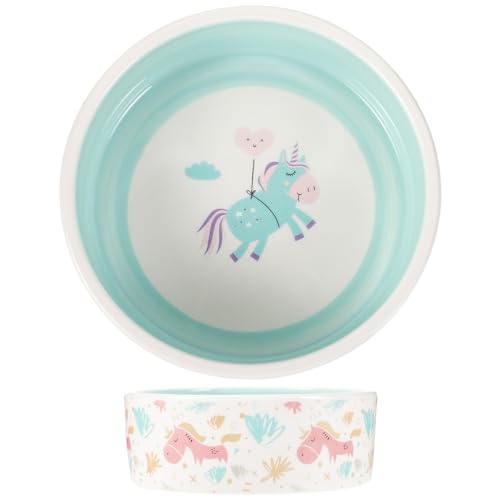 VANZACK hundefutternapf pet Supplies pet Food Container Tierfuttertrog cat Bowl Tiergeschirr Haustiere Snackschale für Katzen Nackenschutzschale Haustiernapf Haustierbedarf Keramik Blue von VANZACK