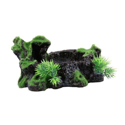 VANZACK versteckte Höhle künstliches moos moos-Design Aquarium Zubehör Aquarium Landschaftsornament Tierfreundlich schleichtiere Landschaftszubehör Landschaftsverzierung Fluchtloch von VANZACK
