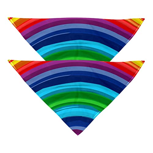 2 Stück Hundehalstuch, Regenbogen, Mädchen, Jungen, Haustier-Lätzchen, Hunde-Schal, Halstuch, waschbar, Zubehör für kleine, mittelgroße und große Hunde, Welpen, Katzen, Haustier 2 Stück Hundehalstuch, Regenbogen, Mädchen, Jungen, Haustier-Lätzchen, Hunde-Schal, Halstuch, waschbar, Zubehör für kleine, mittelgroße und große Hunde, Welpen, Katzen, Haustier von VAPOKF
