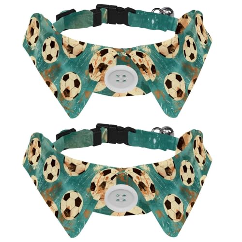 2 Stück Katzen- und Hundefliege Verstellbarer Halsband für Haustiere Bowknot Smoking Formale Nackenband für Jungen Mädchen Welpen Kätzchen Hochzeit Geburtstag - Fußball auf Blau 2 Stück Katzen- und Hundefliege Verstellbarer Halsband für Haustiere Bowknot Smoking Formale Nackenband für Jungen Mädchen Welpen Kätzchen Hochzeit Geburtstag - Fußball auf Blau von VAPOKF