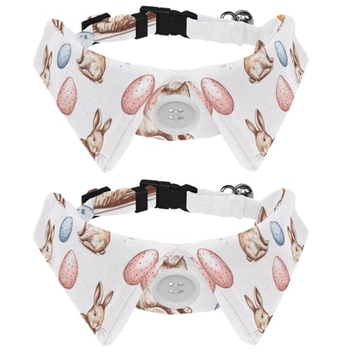 2 Stück Katzen- und Hundefliege Verstellbarer Halsband für Haustiere Fliege Formale Halsband für Jungen Mädchen Welpen Kätzchen Hochzeit Geburtstag - Aquarell Ostereier und Kaninchen 2 Stück Katzen- und Hundefliege Verstellbarer Halsband für Haustiere Fliege Formale Halsband für Jungen Mädchen Welpen Kätzchen Hochzeit Geburtstag - Aquarell Ostereier und Kaninchen von VAPOKF