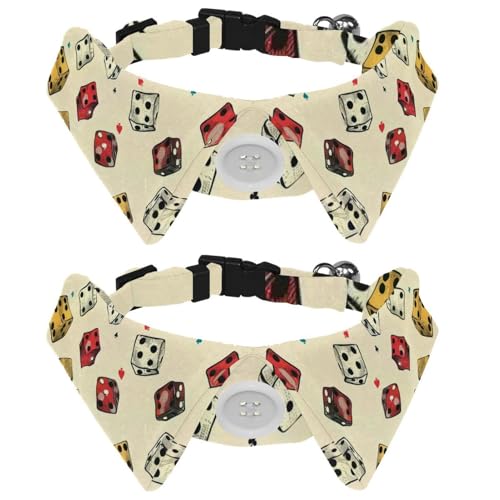 2 Stück Katzen- und Hundefliege Verstellbarer Halsband für Haustiere Fliege Smoking Formale Nackenband für Jungen Mädchen Welpen Kätzchen Hochzeit Geburtstag - Handgezeichnet 2 Stück Katzen- und Hundefliege Verstellbarer Halsband für Haustiere Fliege Smoking Formale Nackenband für Jungen Mädchen Welpen Kätzchen Hochzeit Geburtstag - Handgezeichnet von VAPOKF