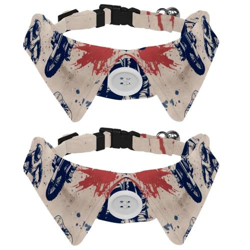 2 Stück Katzen- und Hundefliege Verstellbarer Halsband für Haustiere Fliege Smoking Formale Nackenband für Jungen Mädchen Welpen Kätzchen Hochzeit Geburtstag - Motocross 2 Stück Katzen- und Hundefliege Verstellbarer Halsband für Haustiere Fliege Smoking Formale Nackenband für Jungen Mädchen Welpen Kätzchen Hochzeit Geburtstag - Motocross von VAPOKF