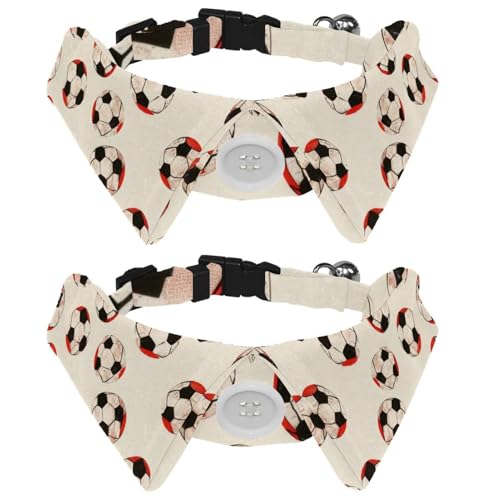 2 Stück Katzen- und Hundefliege Verstellbarer Halsband für Haustiere Fliege Smoking Formale Nackenband für Jungen Mädchen Welpen Kätzchen Hochzeit Geburtstag - Rot Schwarz Weiß Fußball 2 Stück Katzen- und Hundefliege Verstellbarer Halsband für Haustiere Fliege Smoking Formale Nackenband für Jungen Mädchen Welpen Kätzchen Hochzeit Geburtstag - Rot Schwarz Weiß Fußball von VAPOKF