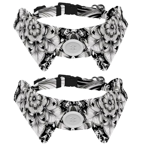 2 Stück Katzen- und Hundefliege Verstellbarer Halsband für Haustiere Fliege Smoking Formale Nackenband für Jungen Mädchen Welpen Kätzchen Hochzeit Geburtstag - Schwarz-Weiß-Mandala 2 Stück Katzen- und Hundefliege Verstellbarer Halsband für Haustiere Fliege Smoking Formale Nackenband für Jungen Mädchen Welpen Kätzchen Hochzeit Geburtstag - Schwarz-Weiß-Mandala von VAPOKF