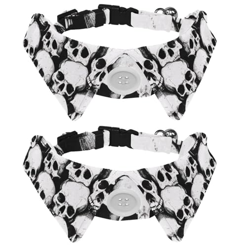 2 Stück Katzen- und Hundefliege Verstellbarer Halsband für Haustiere Fliege Smoking Formale Nackenband für Jungen Mädchen Welpen Kätzchen Hochzeit Geburtstag - Tote Menschliche Schädel 2 Stück Katzen- und Hundefliege Verstellbarer Halsband für Haustiere Fliege Smoking Formale Nackenband für Jungen Mädchen Welpen Kätzchen Hochzeit Geburtstag - Tote Menschliche Schädel von VAPOKF