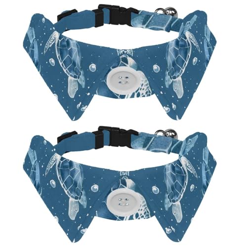 2 Stück Verstellbare Haustier Fliege Fliege Formale Krawatte für Jungen Mädchen Welpen Kätzchen Hochzeit Geburtstag Blau Meeresschildkröten 2 Stück Verstellbare Haustier Fliege Fliege Formale Krawatte für Jungen Mädchen Welpen Kätzchen Hochzeit Geburtstag Blau Meeresschildkröten von VAPOKF