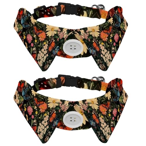 2 Stück verstellbare Fliege für Hunde und Katzen, formelle Fliege für Jungen und Mädchen, für Welpen, Kätzchen, Hochzeit, Geburtstag, Schmetterling, Jasmin, Hortensie, Gänseblümchen, 2 Stück verstellbare Fliege für Hunde und Katzen, formelle Fliege für Jungen und Mädchen, für Welpen, Kätzchen, Hochzeit, Geburtstag, Schmetterling, Jasmin, Hortensie, Gänseblümchen, von VAPOKF