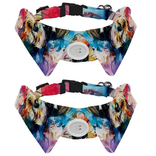 2 x Fliege für Katzen und Hunde, verstellbares Haustierhalsband, Fliege, Smoking, formelle Krawatte für Jungen, Mädchen, Welpen, Kätzchen, Hochzeit, Geburtstag, Aquarell, Shih Tzu Hund 2 x Fliege für Katzen und Hunde, verstellbares Haustierhalsband, Fliege, Smoking, formelle Krawatte für Jungen, Mädchen, Welpen, Kätzchen, Hochzeit, Geburtstag, Aquarell, Shih Tzu Hund von VAPOKF