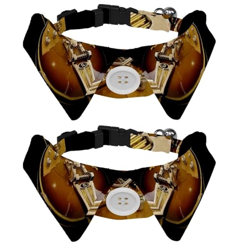 2 x Fliege für Katzen und Hunde, verstellbares Haustierhalsband, Fliege, Smoking, formelle Krawatte für Jungen, Mädchen, Welpen, Kätzchen, Hochzeit, Geburtstag, Braun, Lektrische Gitarre, Musik 2 x Fliege für Katzen und Hunde, verstellbares Haustierhalsband, Fliege, Smoking, formelle Krawatte für Jungen, Mädchen, Welpen, Kätzchen, Hochzeit, Geburtstag, Braun, Lektrische Gitarre, Musik von VAPOKF
