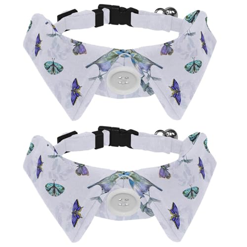 2 x Fliege für Katzen und Hunde, verstellbares Haustierhalsband, Fliege, Smoking, formelle Krawatte für Jungen, Mädchen, Welpen, Kätzchen, Hochzeit, Geburtstag, Elagant Schmetterling und Vogel 2 x Fliege für Katzen und Hunde, verstellbares Haustierhalsband, Fliege, Smoking, formelle Krawatte für Jungen, Mädchen, Welpen, Kätzchen, Hochzeit, Geburtstag, Elagant Schmetterling und Vogel von VAPOKF