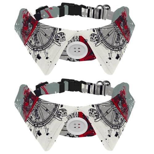 2 x Fliege für Katzen und Hunde, verstellbares Haustierhalsband, Fliege, Smoking, formelle Krawatte für Jungen, Mädchen, Welpen, Kätzchen, Hochzeit, Geburtstag, Meeresrad, Anker, Lenkung und Muschel, 2 x Fliege für Katzen und Hunde, verstellbares Haustierhalsband, Fliege, Smoking, formelle Krawatte für Jungen, Mädchen, Welpen, Kätzchen, Hochzeit, Geburtstag, Meeresrad, Anker, Lenkung und Muschel, von VAPOKF