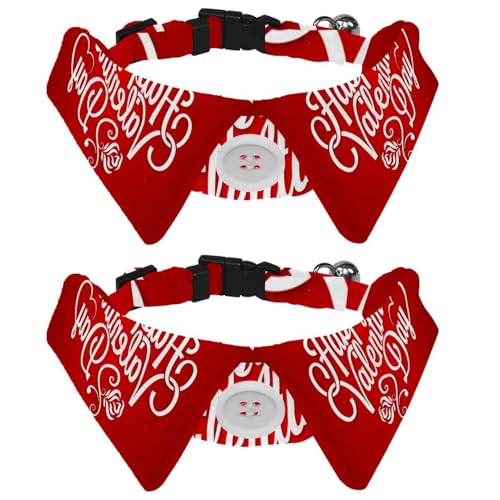 2 x Fliege für Katzen und Hunde, verstellbares Haustierhalsband, Fliege, Smoking, formelle Krawatte für Jungen, Mädchen, Welpen, Kätzchen, Hochzeit, Geburtstag, Rot 2 x Fliege für Katzen und Hunde, verstellbares Haustierhalsband, Fliege, Smoking, formelle Krawatte für Jungen, Mädchen, Welpen, Kätzchen, Hochzeit, Geburtstag, Rot von VAPOKF