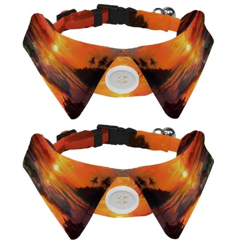 2 x Fliege für Katzen und Hunde, verstellbares Haustierhalsband, Fliege, Smoking, formelle Krawatte für Jungen, Mädchen, Welpen, Kätzchen, Hochzeit, Geburtstag, Sonnenuntergang am Strand 2 x Fliege für Katzen und Hunde, verstellbares Haustierhalsband, Fliege, Smoking, formelle Krawatte für Jungen, Mädchen, Welpen, Kätzchen, Hochzeit, Geburtstag, Sonnenuntergang am Strand von VAPOKF