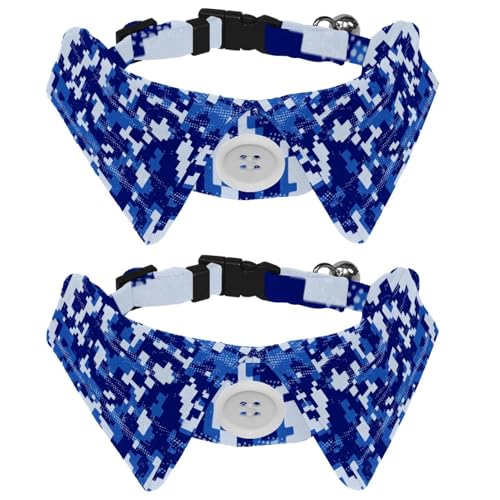 2 x Fliege für Katzen und Hunde, verstellbares Haustierhalsband, Fliege, Smoking, formelle Krawatte für Jungen, Mädchen, Welpen, Kätzchen, Hochzeit, Geburtstag, Tarnmuster, Blau, Militär, 2 Stück 2 x Fliege für Katzen und Hunde, verstellbares Haustierhalsband, Fliege, Smoking, formelle Krawatte für Jungen, Mädchen, Welpen, Kätzchen, Hochzeit, Geburtstag, Tarnmuster, Blau, Militär, 2 Stück von VAPOKF