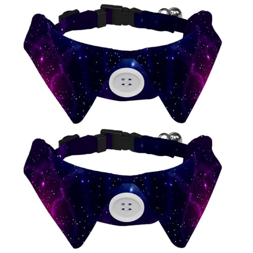2 x Fliege für Katzen und Hunde, verstellbares Haustierhalsband, Fliege, Smoking, formelle Krawatte für Jungen, Mädchen, Welpen, Kätzchen, Hochzeit, Geburtstag, Universum, Galaxie, abstrakt 2 x Fliege für Katzen und Hunde, verstellbares Haustierhalsband, Fliege, Smoking, formelle Krawatte für Jungen, Mädchen, Welpen, Kätzchen, Hochzeit, Geburtstag, Universum, Galaxie, abstrakt von VAPOKF
