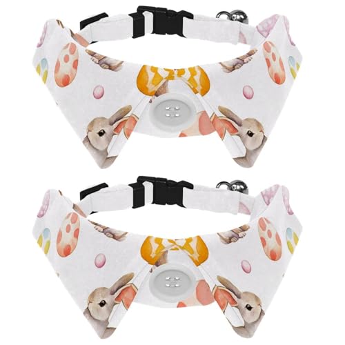 2 x Fliege für Katzen und Hunde, verstellbares Haustierhalsband, Fliege, Smoking, formelle Krawatte für Jungen, Mädchen, Welpen, Kätzchen, Hochzeit, Geburtstag, bunte Ostereier, niedliche Hasen 2 x Fliege für Katzen und Hunde, verstellbares Haustierhalsband, Fliege, Smoking, formelle Krawatte für Jungen, Mädchen, Welpen, Kätzchen, Hochzeit, Geburtstag, bunte Ostereier, niedliche Hasen von VAPOKF